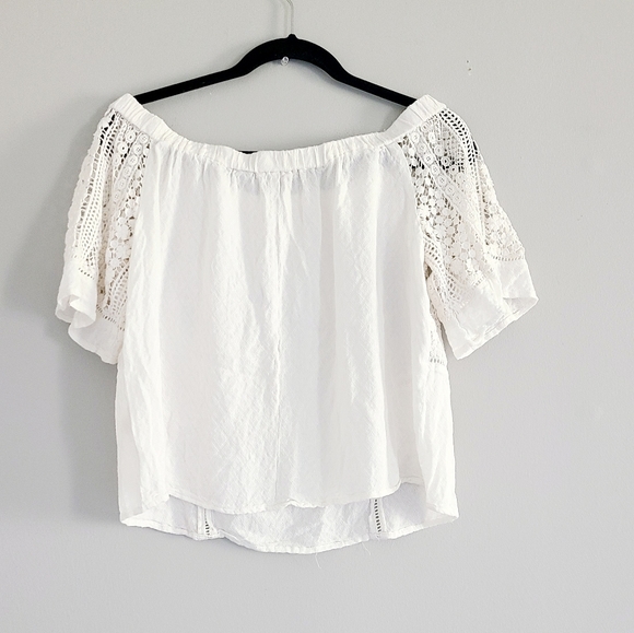 Lovestitch Ivory Off The Shoulder Top M - Picture 4 of 4